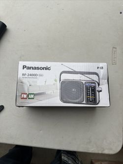 Panasonic RF-2400D Portable AM/FM Radio - Battery & AC Powered, Silver