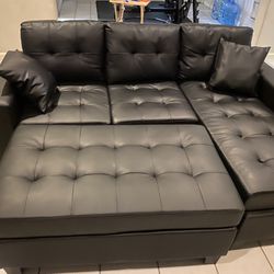 sofa chaise black