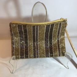 Amanda Smith Beaded Clutch Bag Purse Wristlet 