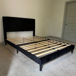 Cleo Velvet Upholstered Bedframe