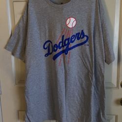 Fanatics Dodgers Gray Men’s T-shirt Size 4XL New