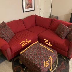 Naturwood Custom Couch w Ottoman 