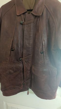 Men's genuine leather 2XL jacket,  40 HS, 33 and 1/2 length.