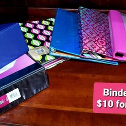 Binders $10 for All 