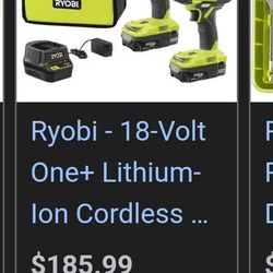 Craftsman And Ryobi Drill Sets