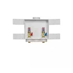 Oatey Quadtro 1/2 in. Copper Sweat x 3/4 in. MHT Washing Machine Valves with Outlet Box and Water Hammer Arresters=Z7-137