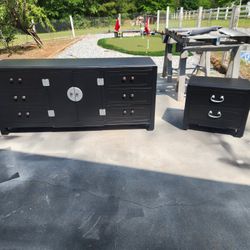 Black Dresser And Nightstand 