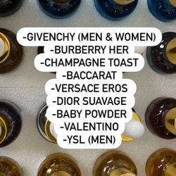 Designer Body Oils/ Perfume/ Cologne