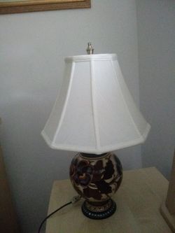 Valuable small. lamp silk shade from italy