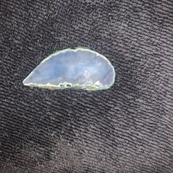 Blue Agate Slice Polished Crystal Gemstone Display Piece