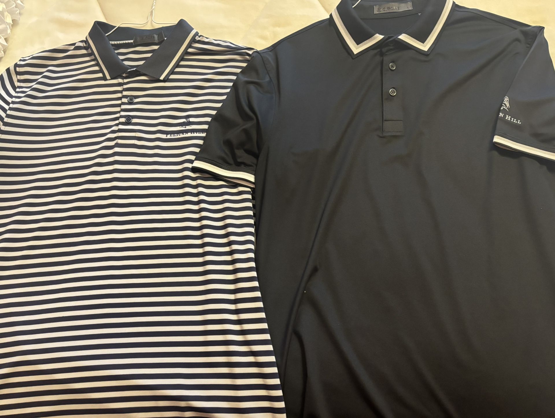 Lot Of 2 G/FORE Mens Golf Polos Size L PELICAN HILL GOLF Country Club