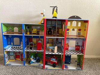 Firehouse playset for kids