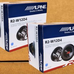 Alpine R Series Bass System 2 x 12" Dual Voice Coil Subwoofers 4500 Watts Package R2-W12D4 🚨 Payment Options Available 🚨 No Credit Needed 🚨 