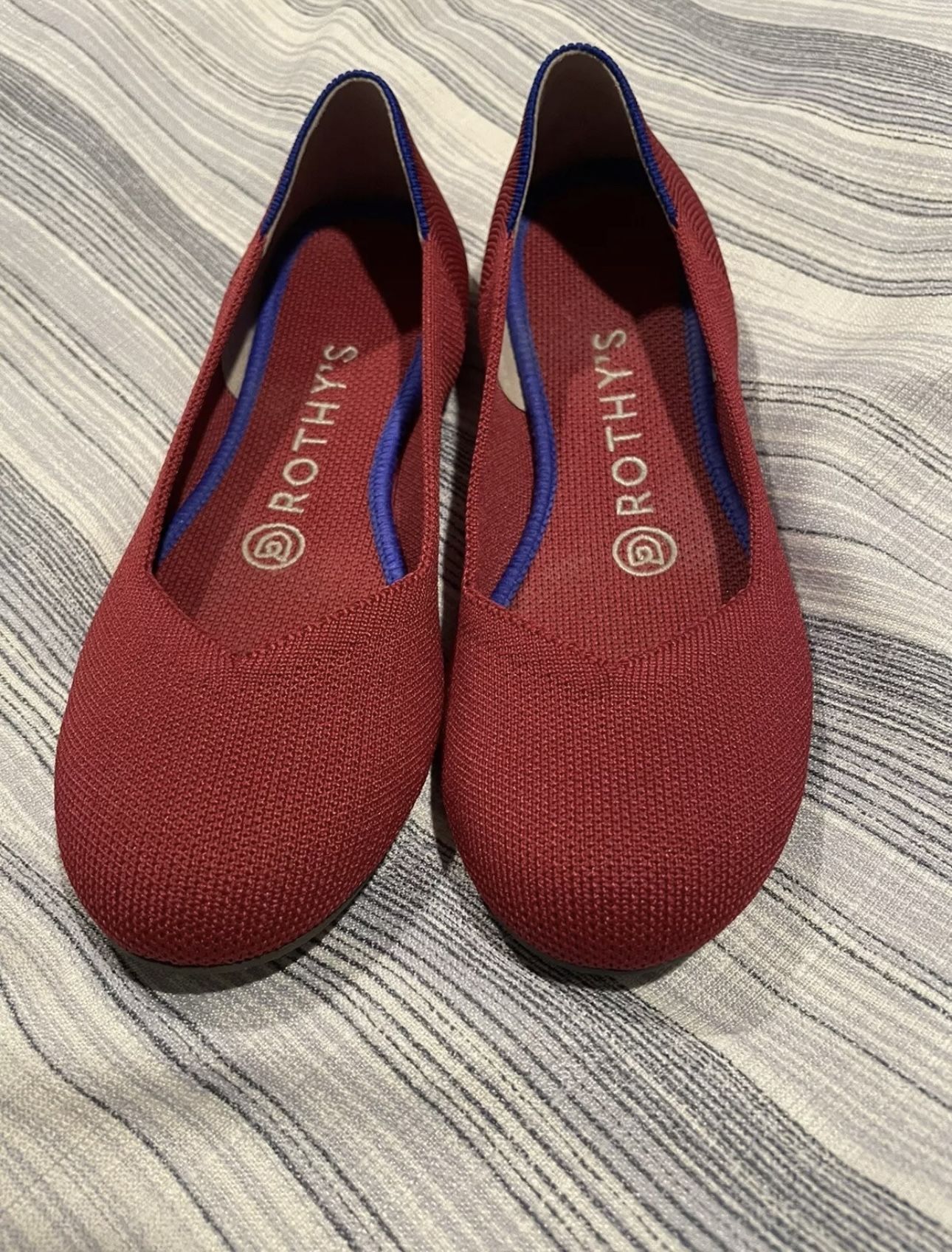 Rothy's Scooter Red Rounded Toe Ballet Flat Size 6 $75