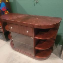 Antique Curio TV Stand