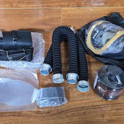 Electric Constant Flow Supplied Air Full Face Gas Mask Respirator System Protective