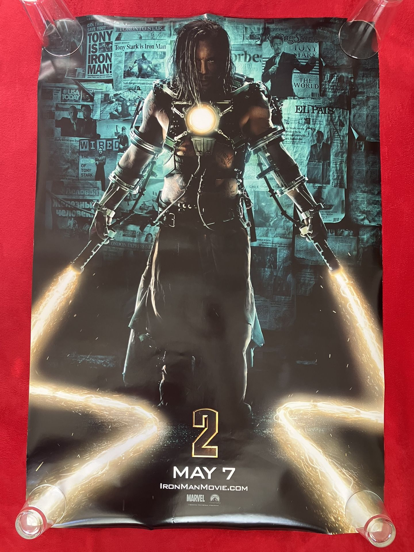 IRON MAN 2 2010 DOUBLE SIDED MARVEL ORIGINAL MOVIE POSTER 27" x 40" ‼️ May Have Light Minor Crease On The Edge ‼️ Price Is FIRM