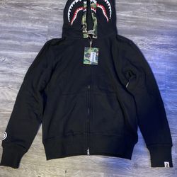 Bape Double Hood Camo Zip Up