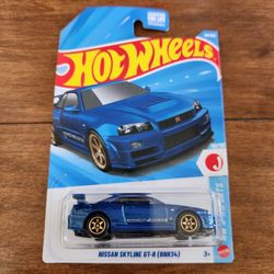 Hot Wheels Nissan Skyline GTR BNR34 Blue