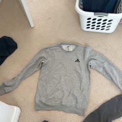 adidas gray crewneck