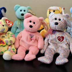 TY BEANIE BABIES BUNDLE - LOT OF 7 - EARLY 2000S WITH TAGS 