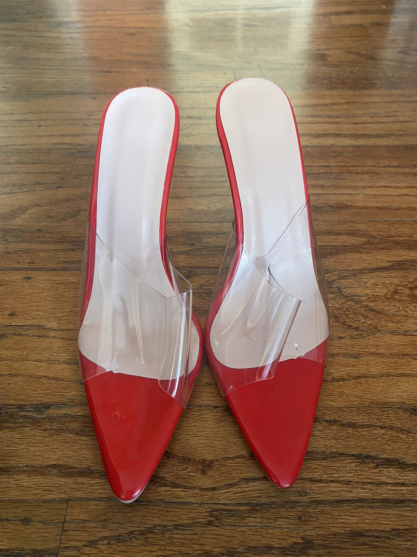 Red Clear Heels