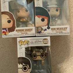 Funko Pop Set Of 3 Harry Potter Hermoione Granger Ron Weasley
