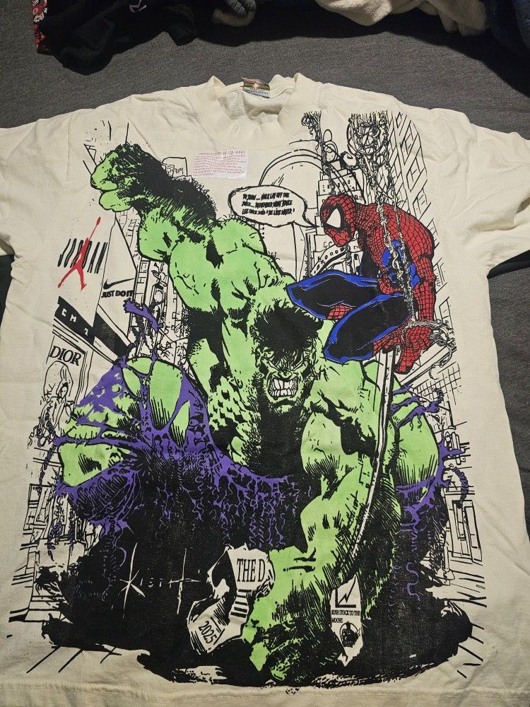 Hulk Spiderman Shirt Size Large