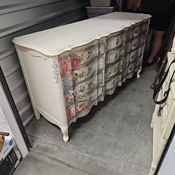 Hand Painted Antiques White Dresser