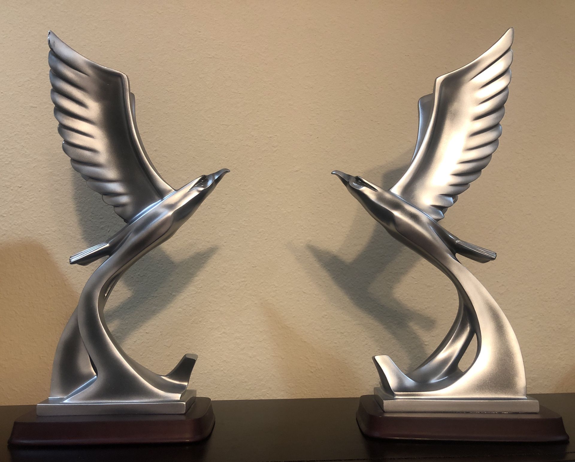 Silver Eagle Statues
