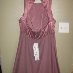 Vtg NWT Silhouettes Formal Prom Dress Gown Women’s size 16 -- OPEN BACK! 