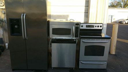 Ge stainless steel appliances set