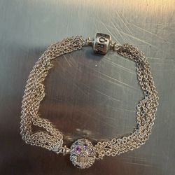 Pandora Retired ALE 925 Sterling Silver Multi Strand Cosmic Star Bracelet