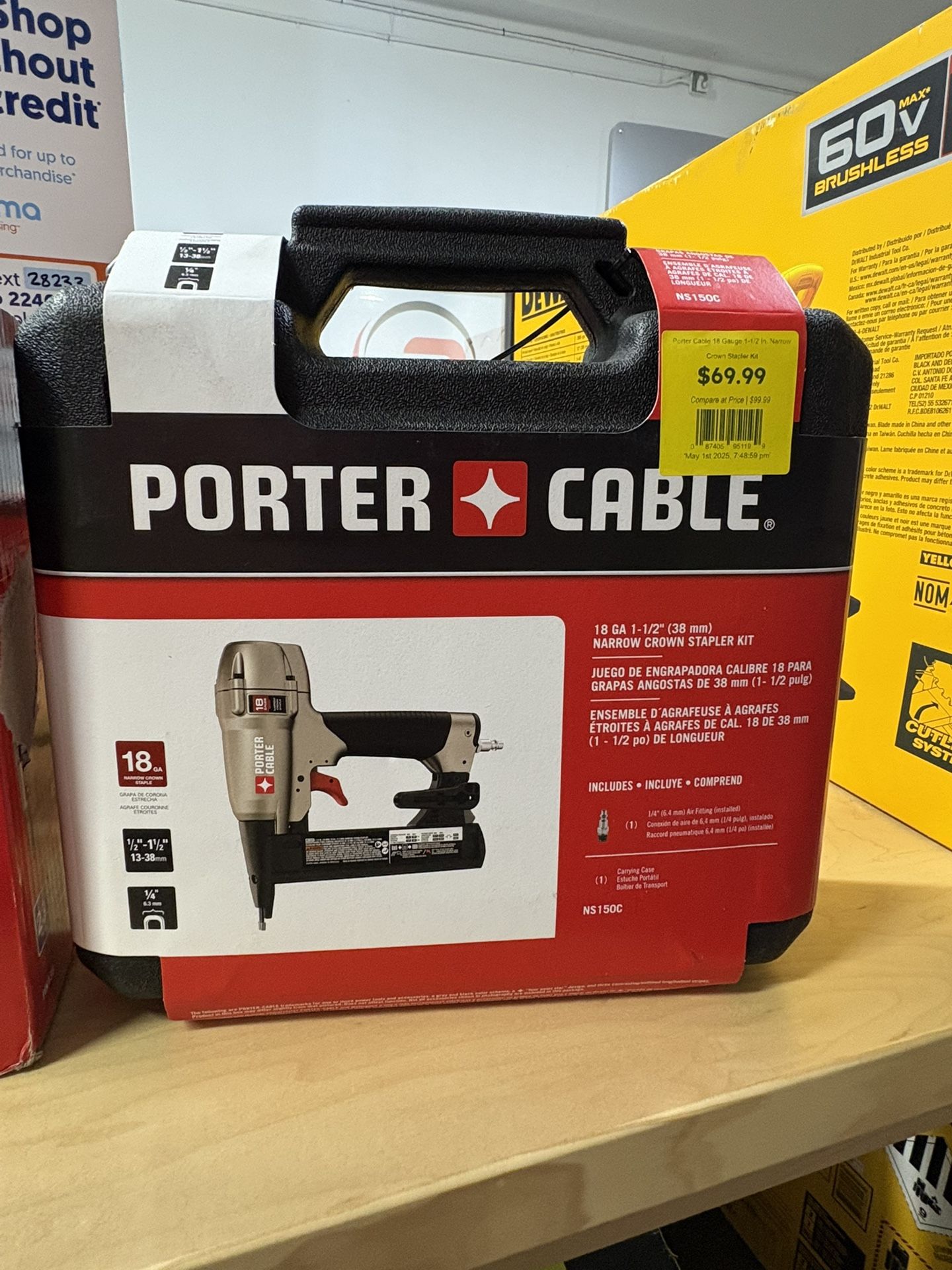 Porter Cable 18 Gauge 1-1/2 In. Narrow Crown Stapler Kit