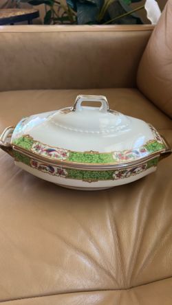 Antique porcelain serving dish