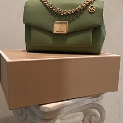 MK Gold Chain Green Hand Bag/purse