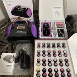 Nail kit (lamp, drill & gel polish)