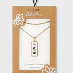 Bella Uno Foral Necklace 14K Gold Dipped 16" to 18" +3" Extender Retails $ 20