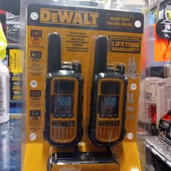 DEWALT HEAVY DUTY WALKIE - TALKIE IDEAL FOR JOBSITE CONTRACTOR BUSINESSES