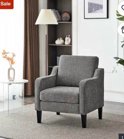 New in its box VINGLI Mid Century Modern Fabric Accent Chair - Grey-