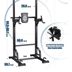 Sportsroyals Power Tower Dip Station Pull Up Bar for Home Gym