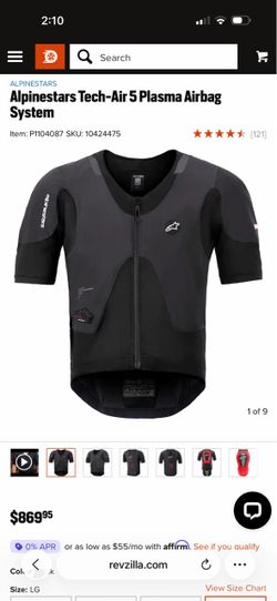 Alpinestars tech-air 5 plasma airbag system