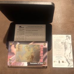 MARK McGWIRE 24K Gold Signature 62 Home Run Authentic Images 
