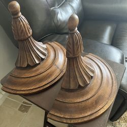 Carved Wall Shelf in Solid Wood