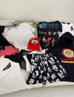 Clothes, Hoodies, Shorts, Shirts For Young Men Size M, L, XL, Different Prices, Some New, Some Barely Used