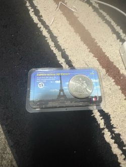 French Silver 50 Francs Coin in Case