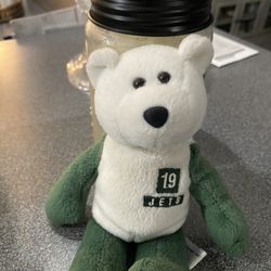 New York Jets Teddy Bear Number 19 Vintage