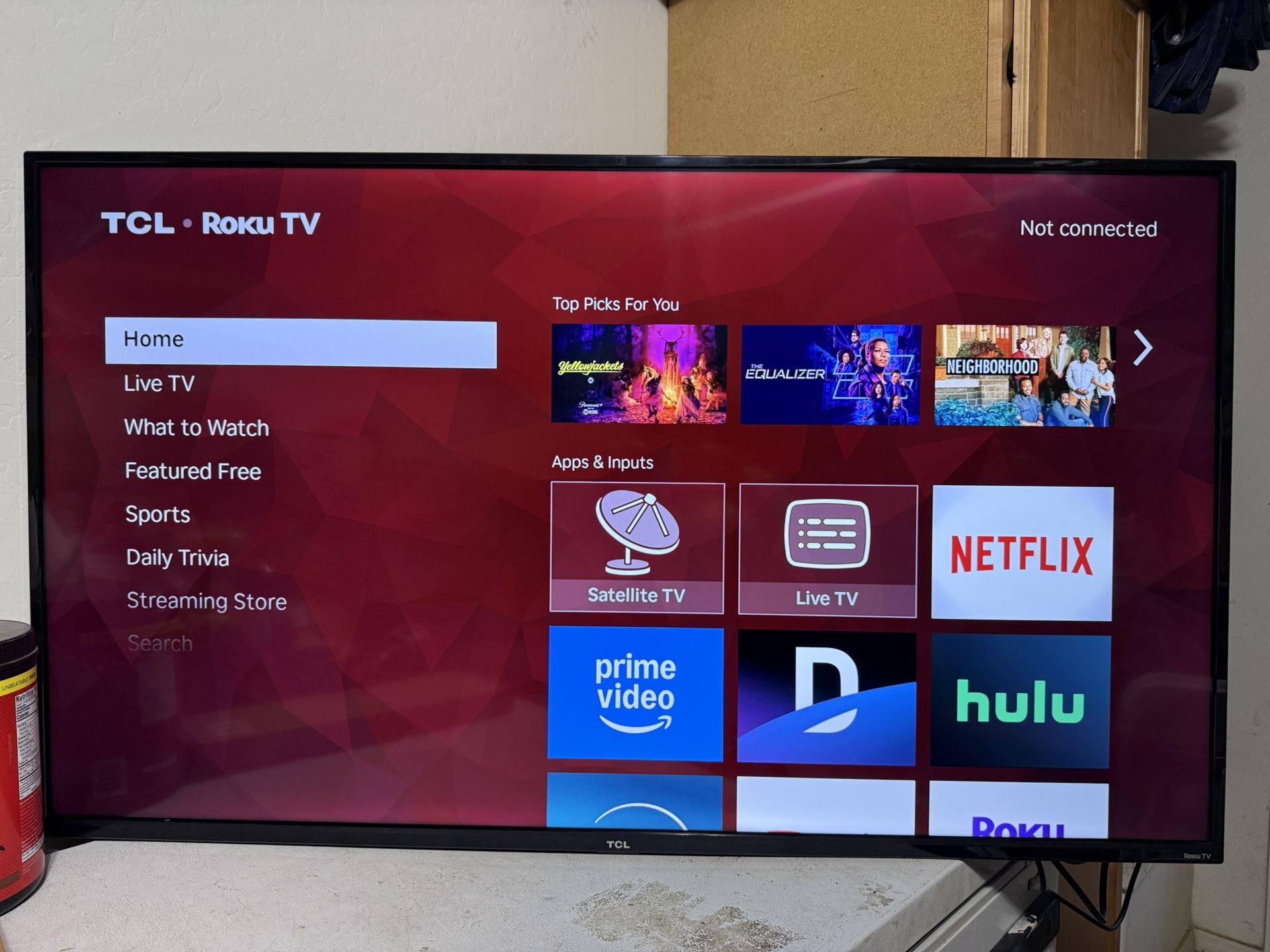 TCL Roku TV with legs