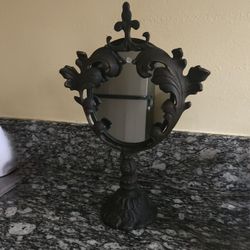 Beautiful Cast Iron Table Mirror $20