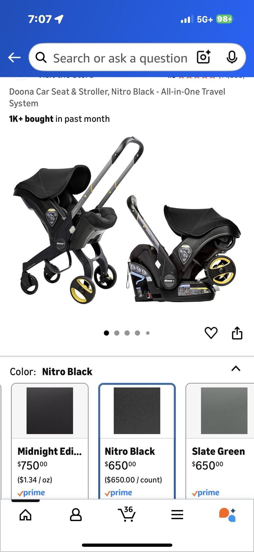 Doona Car Seat/ Stroller 